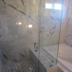 Frameless Shower Enclosure - Marble - Rancho Bernardo