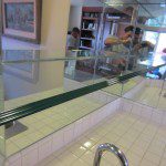 One half inch tempered glass shelves