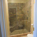 Custom glass shower enclosure