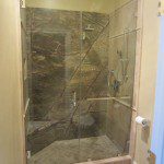 Custom glass shower installation
