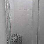 Tempered glass shower door - North Park - Before