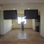 Custom Gym Mirror Wall Tv Cutouts Rancho Bernardo