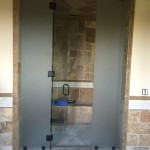 Half Inch Glass Steam Shower With Frosted Side Panels Install
