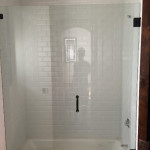 3/8 Frameless Glass Shower Enclosure Over A Tub
