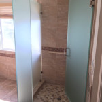 Custom Shower Enclosure 1/2 Inch Frosted Glass