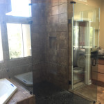 Custom Angled Shower Enclosure San Diego