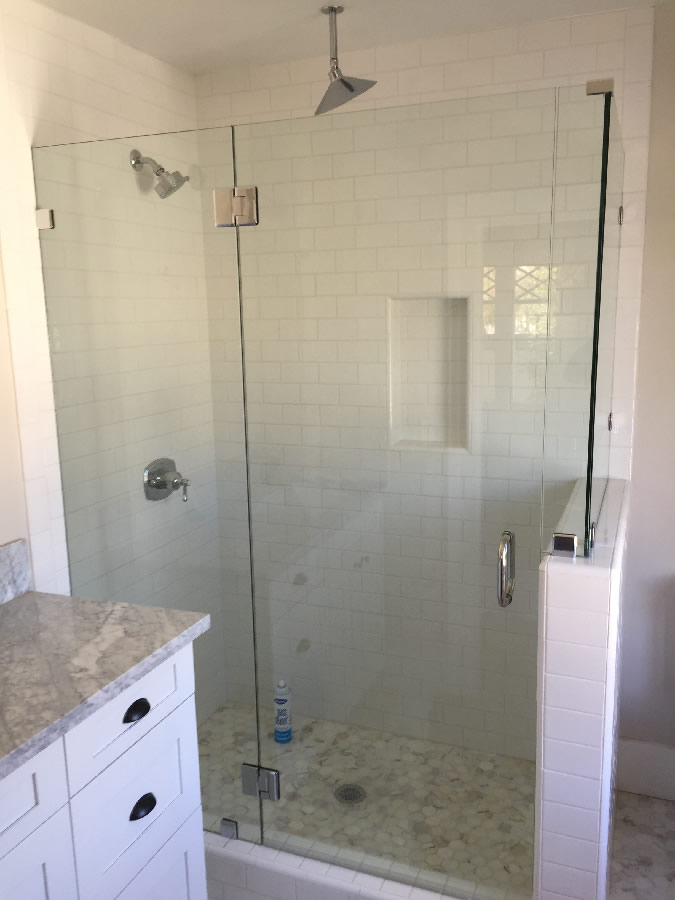 3/8 Glass Shower Enclosure With Chrome Hardware
