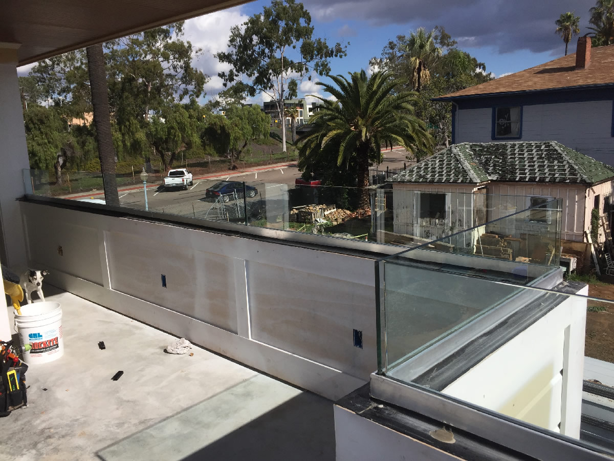 Tempered Glass Railing Install San Diego