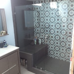 CA Glass Enclosure With Shower Bench