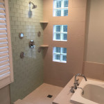 Bath With Tub And Bench Glass Installation