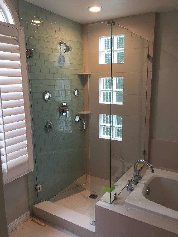Shower And Bench Glass Enclosure California