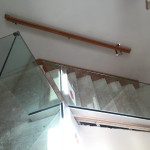 Custom Glass Stairway Railing
