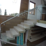 Half Inch Clear Tempered Glass Railing Install