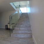 Custom Glass Stair Railing With Stainless Delmar