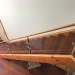 Railing Glass Wood And Stainless Stairway Solana Beach