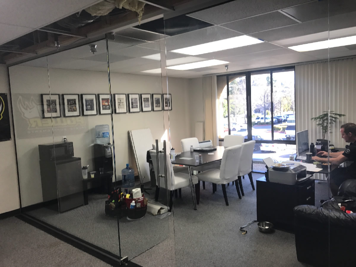 Custom Glass Office Partition Mission Valley