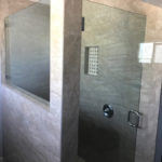 Frameless Glass Enclosure With Brushed Nickel