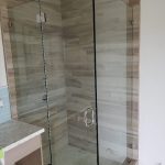 Shower Glass Fixed Panel With Glass Hinged Door Point Loma