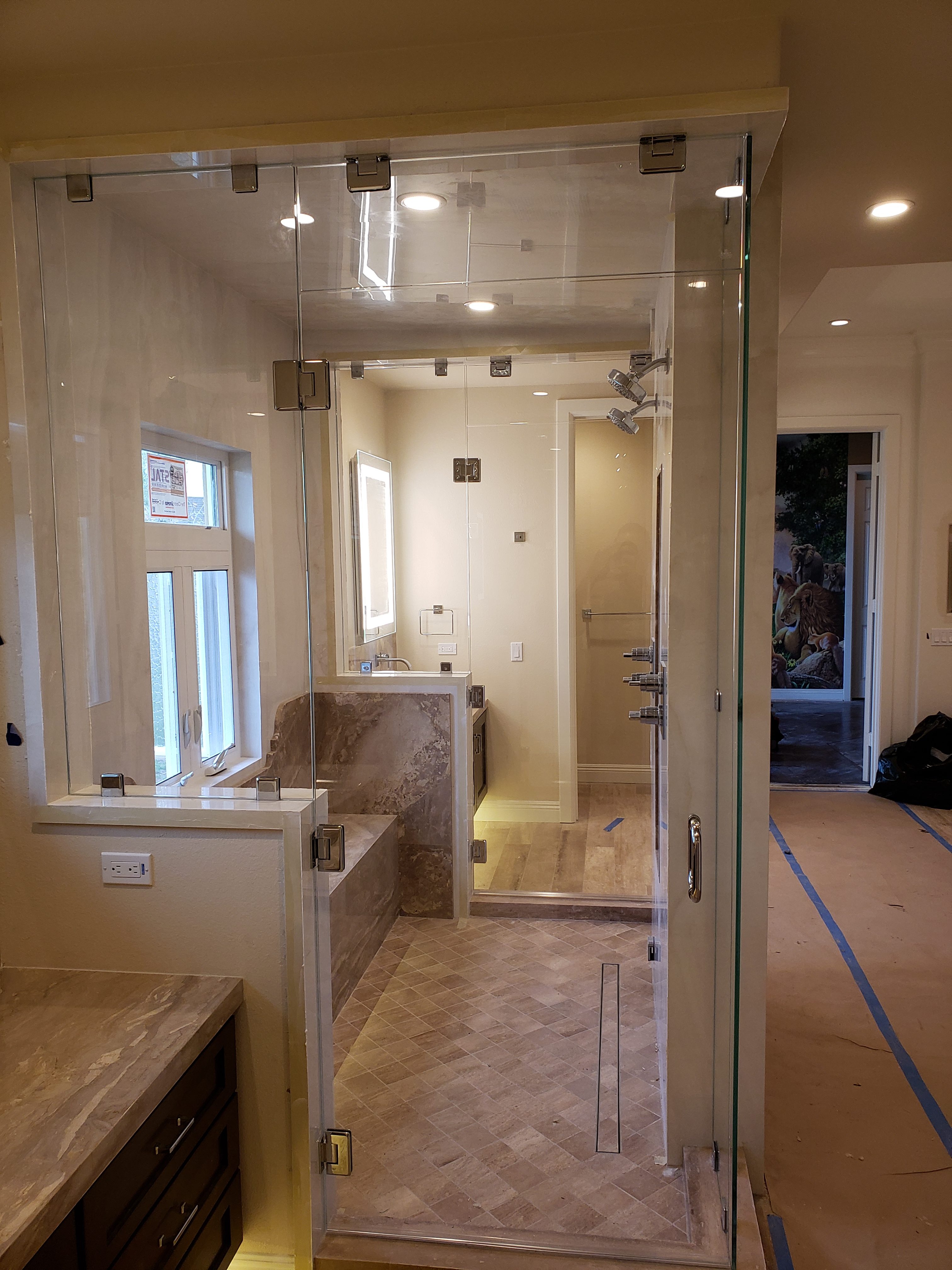 Rancho Santa Fe - Frameless Glass Shower Enclosure Installation