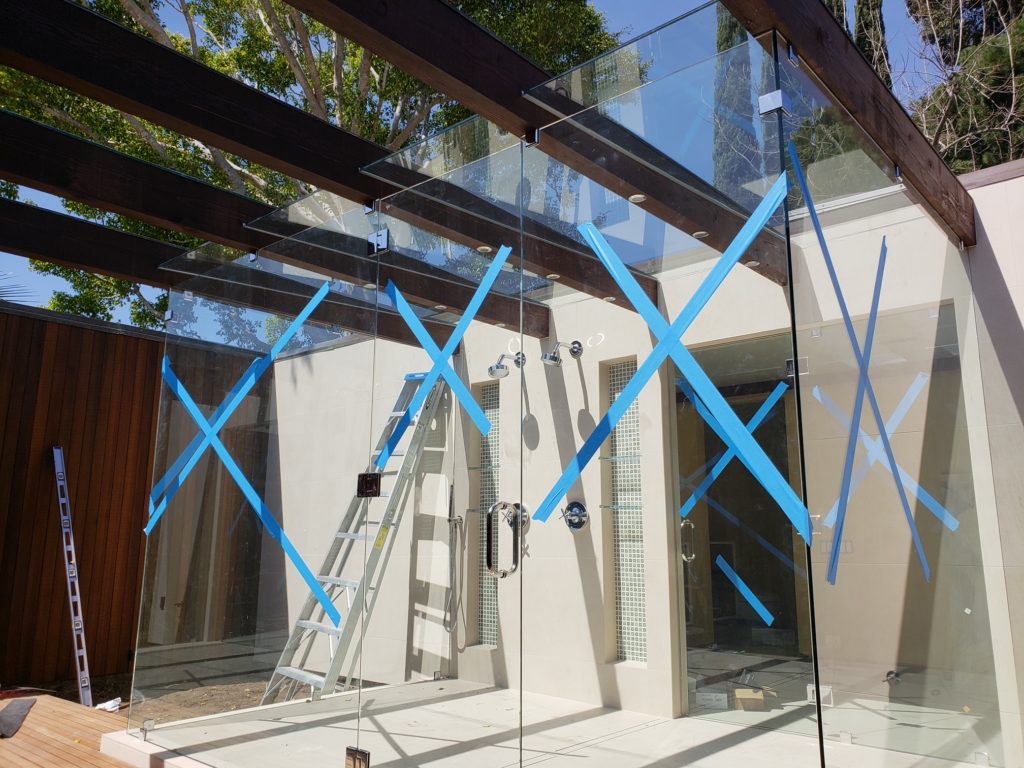 custom glass outdoor shower