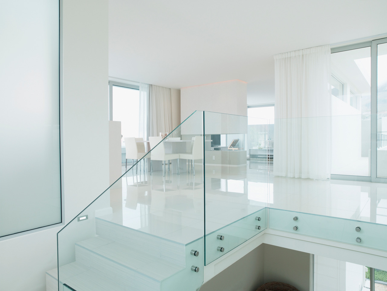 Glass Stair Railings Installation