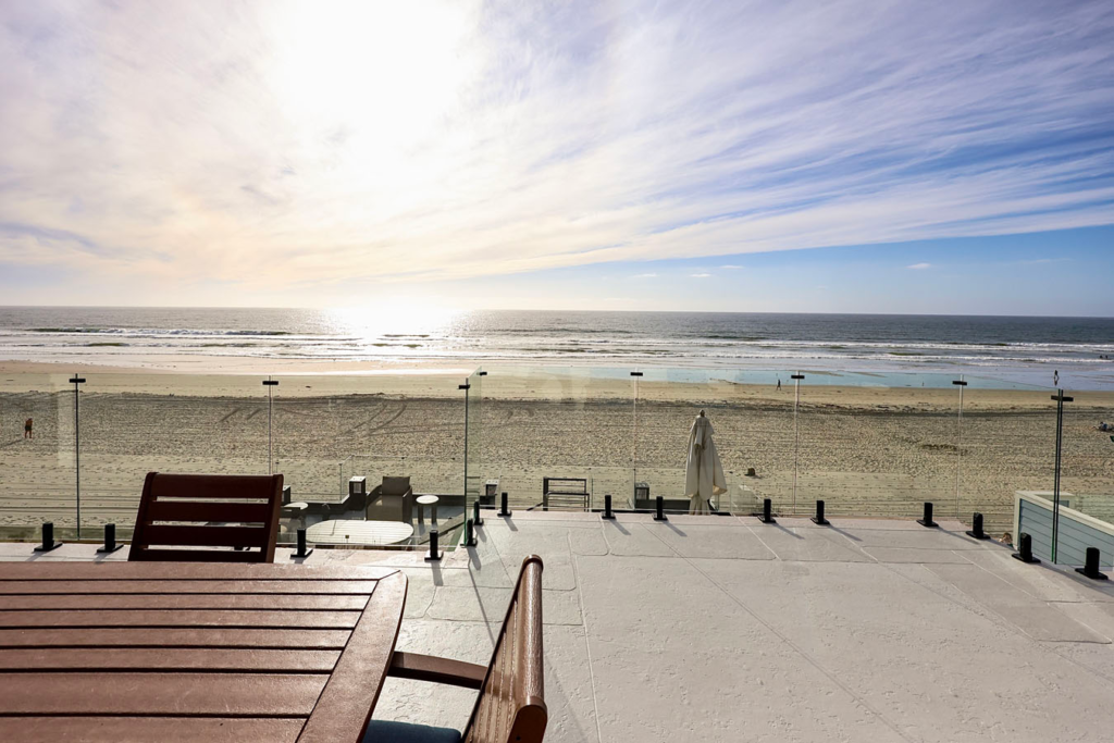 Frameless Glass Railing Ocean View